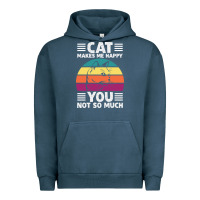Pigment Midnight Navy Funny Cat Lover Sarcastic Cat Memes Urban Hoodie - linhVisuals