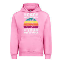 Fuchsia Pink Funny Cat Lover Sarcastic Cat Memes Urban Hoodie - linhVisuals