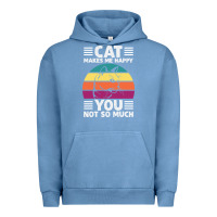 Pigment Pebble Blue Funny Cat Lover Sarcastic Cat Memes Urban Hoodie - linhVisuals