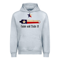 Heather Grey come and take it   texas flag essential Urban Hoodie - linhVisuals