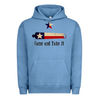 Pigment Pebble Blue come and take it   texas flag essential Urban Hoodie - linhVisuals