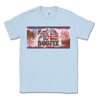 Dusty Blue red white boujee Classic Tee - Artiststas