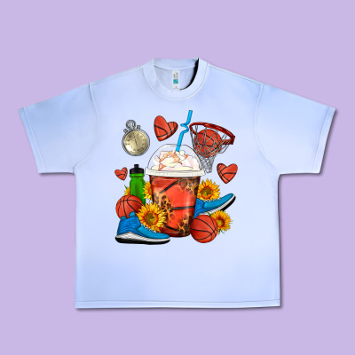 Basketball Frappe Coffee Urban Heavy Tee Designed By Fadigitalartstudio