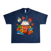 Navy Basketball Frappe Coffee Urban Heavy Tee - FaDigitalArtStudio
