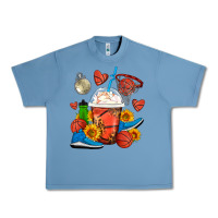 Pebble Blue Basketball Frappe Coffee Urban Heavy Tee - FaDigitalArtStudio