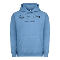 Pigment Pebble Blue Funny Animal Sloth SLOPHISTICATED Urban Hoodie - linhVisuals
