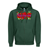 Sports Green Chingona with roses Zipper Hoodie - AdoDesignShop