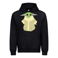 Black Baby Grogu Legend Urban Hoodie - linhVisuals