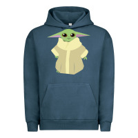 Pigment Midnight Navy Baby Grogu Legend Urban Hoodie - linhVisuals