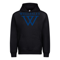 Black Wellesley College Urban Hoodie - linhVisuals