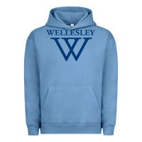 Pigment Pebble Blue Wellesley College Urban Hoodie - linhVisuals