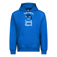 Cobalt orca spirit animal killer whale ocean sea marine funny water raglan ba Urban Hoodie - linhVisuals