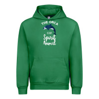Emerald orca spirit animal killer whale ocean sea marine funny water raglan ba Urban Hoodie - linhVisuals