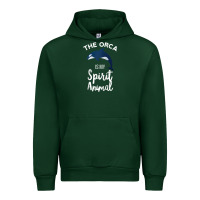 Forest Green orca spirit animal killer whale ocean sea marine funny water raglan ba Urban Hoodie - linhVisuals