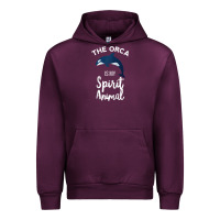 Mauve Wine orca spirit animal killer whale ocean sea marine funny water raglan ba Urban Hoodie - linhVisuals