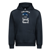 Navy orca spirit animal killer whale ocean sea marine funny water raglan ba Urban Hoodie - linhVisuals