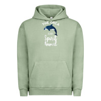 Pigment Oil Green orca spirit animal killer whale ocean sea marine funny water raglan ba Urban Hoodie - linhVisuals