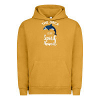 Pigment Peanut Butter orca spirit animal killer whale ocean sea marine funny water raglan ba Urban Hoodie - linhVisuals