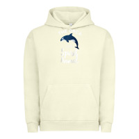 Pigment Pistachio orca spirit animal killer whale ocean sea marine funny water raglan ba Urban Hoodie - linhVisuals