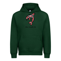 Forest Green mill valley, california native american orca killer whale raglan baseb Urban Hoodie - linhVisuals