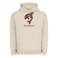 Pigment French Oak mill valley, california native american orca killer whale raglan baseb Urban Hoodie - linhVisuals