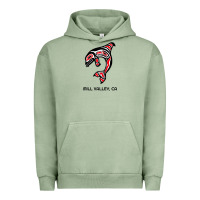Pigment Oil Green mill valley, california native american orca killer whale raglan baseb Urban Hoodie - linhVisuals