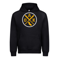 Black retro oakland baseball emblem vintage oak premium Urban Hoodie - linhVisuals