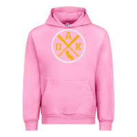 Fuchsia Pink retro oakland baseball emblem vintage oak premium Urban Hoodie - linhVisuals
