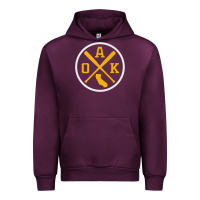 Mauve Wine retro oakland baseball emblem vintage oak premium Urban Hoodie - linhVisuals