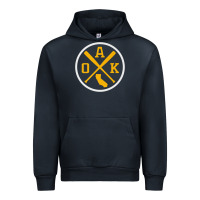 Navy retro oakland baseball emblem vintage oak premium Urban Hoodie - linhVisuals
