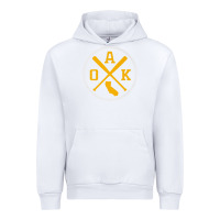 White retro oakland baseball emblem vintage oak premium Urban Hoodie - linhVisuals