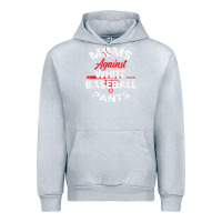 Heather Grey moms against white baseball pants sport lover mothers day Urban Hoodie - linhVisuals