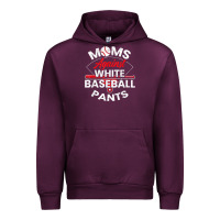 Mauve Wine moms against white baseball pants sport lover mothers day Urban Hoodie - linhVisuals