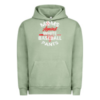 Pigment Oil Green moms against white baseball pants sport lover mothers day Urban Hoodie - linhVisuals