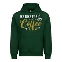 Forest Green we bike for coffee t shirt Urban Hoodie - linhVisuals