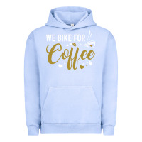 Pigment Grape Ice we bike for coffee t shirt Urban Hoodie - linhVisuals