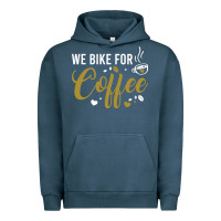 Pigment Midnight Navy we bike for coffee t shirt Urban Hoodie - linhVisuals