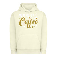 Pigment Pistachio we bike for coffee t shirt Urban Hoodie - linhVisuals