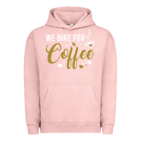 Pigment Salmon we bike for coffee t shirt Urban Hoodie - linhVisuals