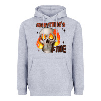 Heather Grey everythings fine Heavyweight Hoodie - JahusDesignShop