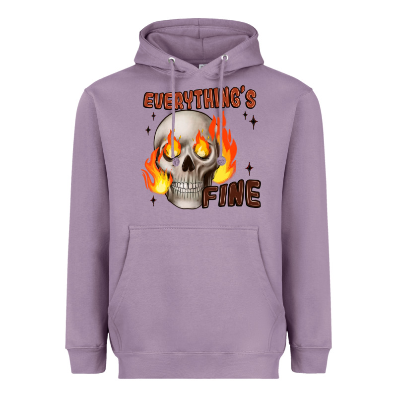 Everythings Fine Heavyweight Hoodie by JahusDesignShop | Teevron