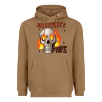 Toasted Coconut everythings fine Heavyweight Hoodie - JahusDesignShop