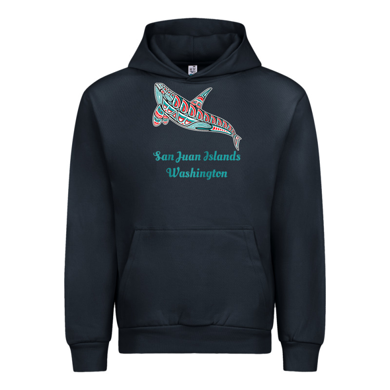 San Juan Islands Upward Orca Killer Whale Native American Raglan Baseb Urban Hoodie by linhVisuals | Teevron