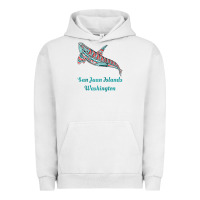 Pigment Lunar Rock san juan islands upward orca killer whale native american raglan baseb Urban Hoodie - linhVisuals