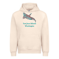 Sandshell san juan islands upward orca killer whale native american raglan baseb Urban Hoodie - linhVisuals
