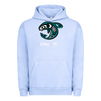 Pigment Grape Ice sitka alaska native american tribal orca killer whale raglan baseball Urban Hoodie - linhVisuals