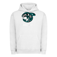 Pigment Lunar Rock sitka alaska native american tribal orca killer whale raglan baseball Urban Hoodie - linhVisuals