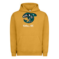 Sitka Alaska Native American Tribal Orca Killer Whale Raglan Baseball Urban Hoodie | Teevron