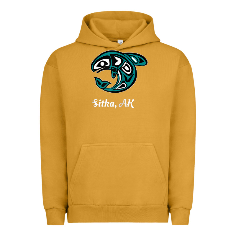 Sitka Alaska Native American Tribal Orca Killer Whale Raglan Baseball Urban Hoodie by linhVisuals | Teevron