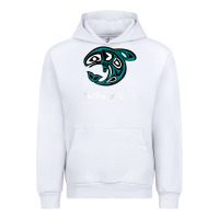 White sitka alaska native american tribal orca killer whale raglan baseball Urban Hoodie - linhVisuals